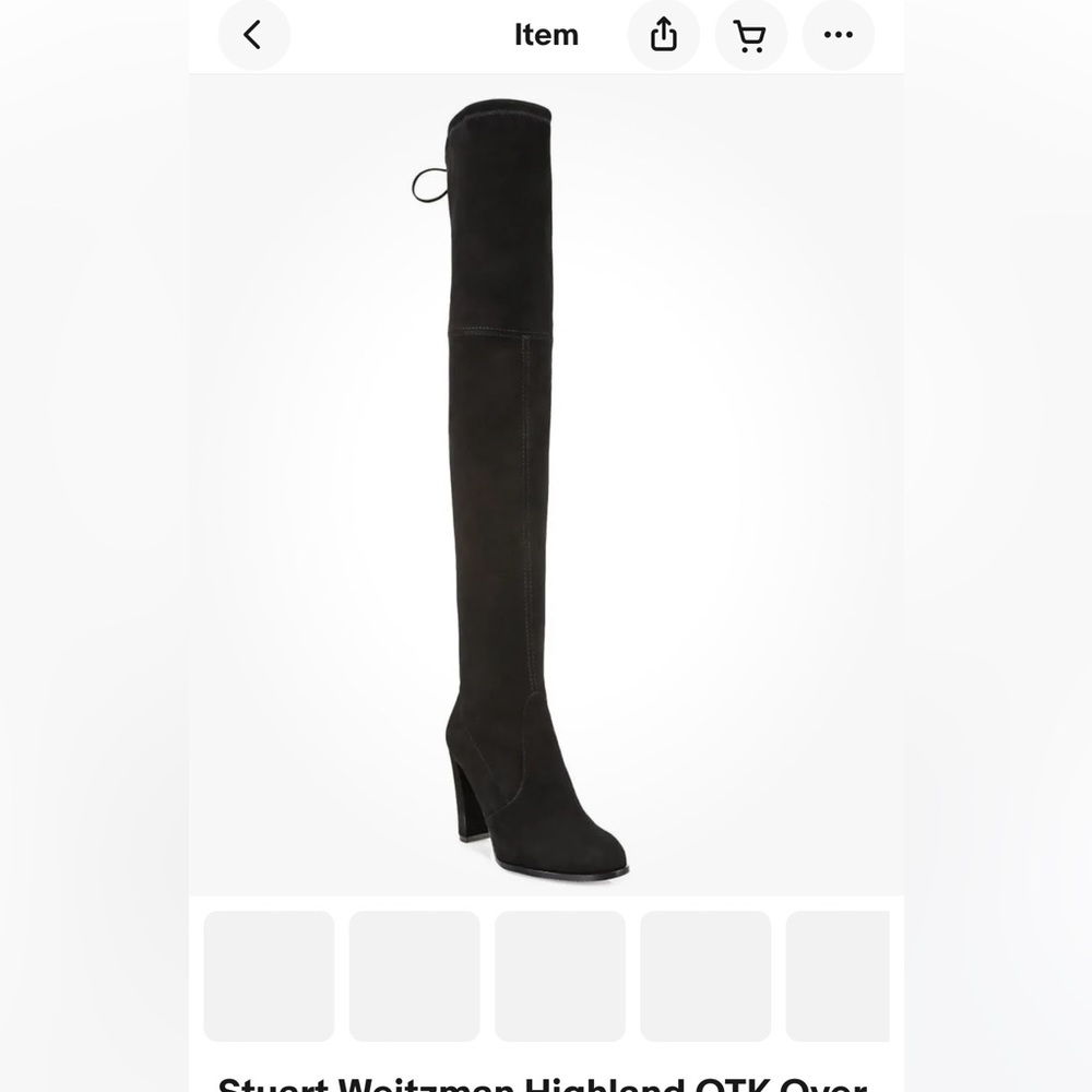 Stuart Weitzman OTK Black Suede Boots